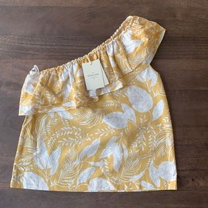 NWT Sezane Adeline one shoulder Top